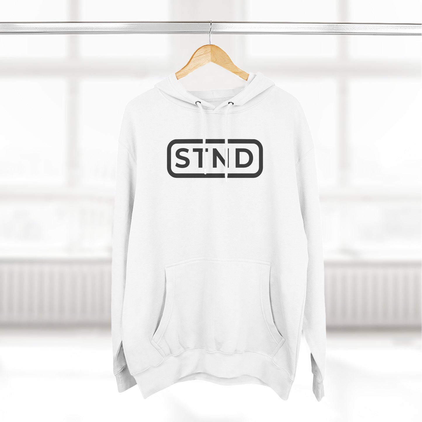 STND (Red/White) Premium Fleece Unisex Hoodie – Comfort, Style, and Strength