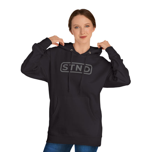 STND Essential Logo Hoodie — Midweight Fleece Pullover | Everyday Comfort, Strength Through Struggle