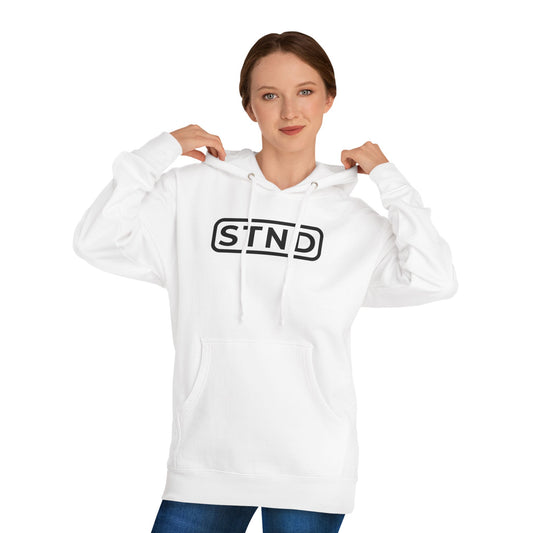 STND Essential Logo Hoodie — Midweight Fleece Pullover | Everyday Comfort, Strength Through Struggle