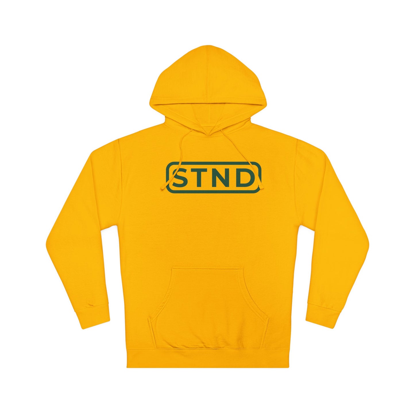 STND Essential Logo Hoodie — Midweight Fleece Pullover | Everyday Comfort, Strength Through Struggle