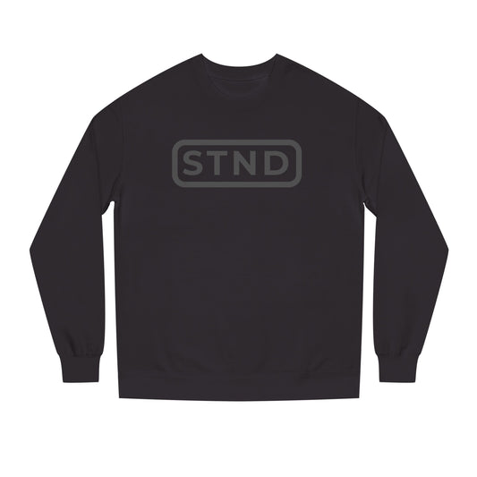 STND Premium Unisex Crewneck Sweatshirt (Black) – Strength Through Struggle, Comfortable Everyday Wear, Inspirational Gift for Men & Women