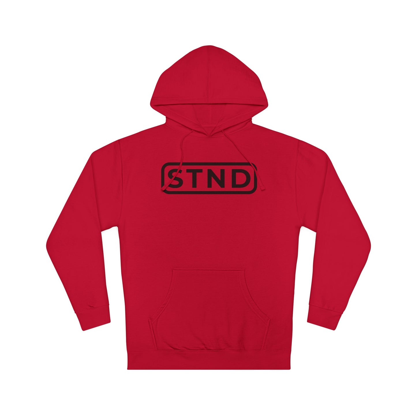 STND Essential Logo Hoodie — Midweight Fleece Pullover | Everyday Comfort, Strength Through Struggle