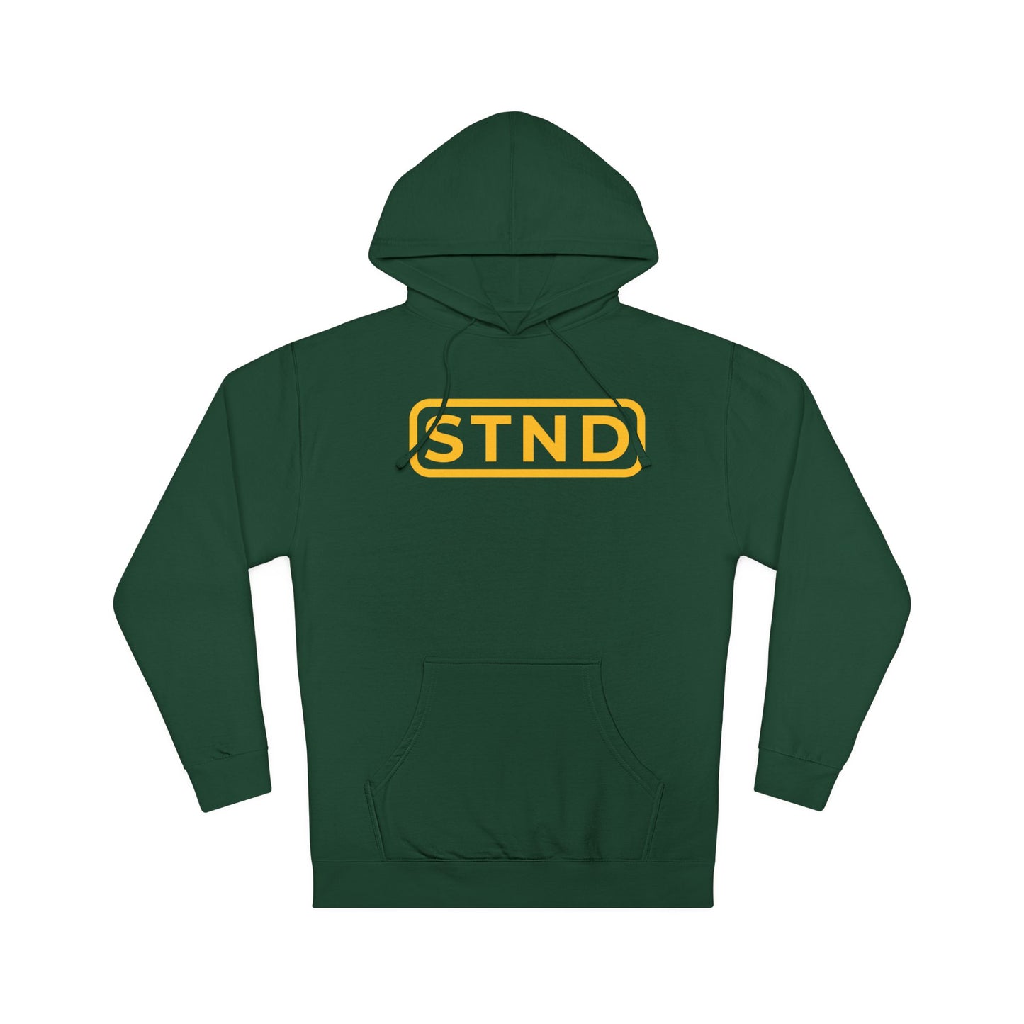 STND Essential Logo Hoodie — Midweight Fleece Pullover | Everyday Comfort, Strength Through Struggle