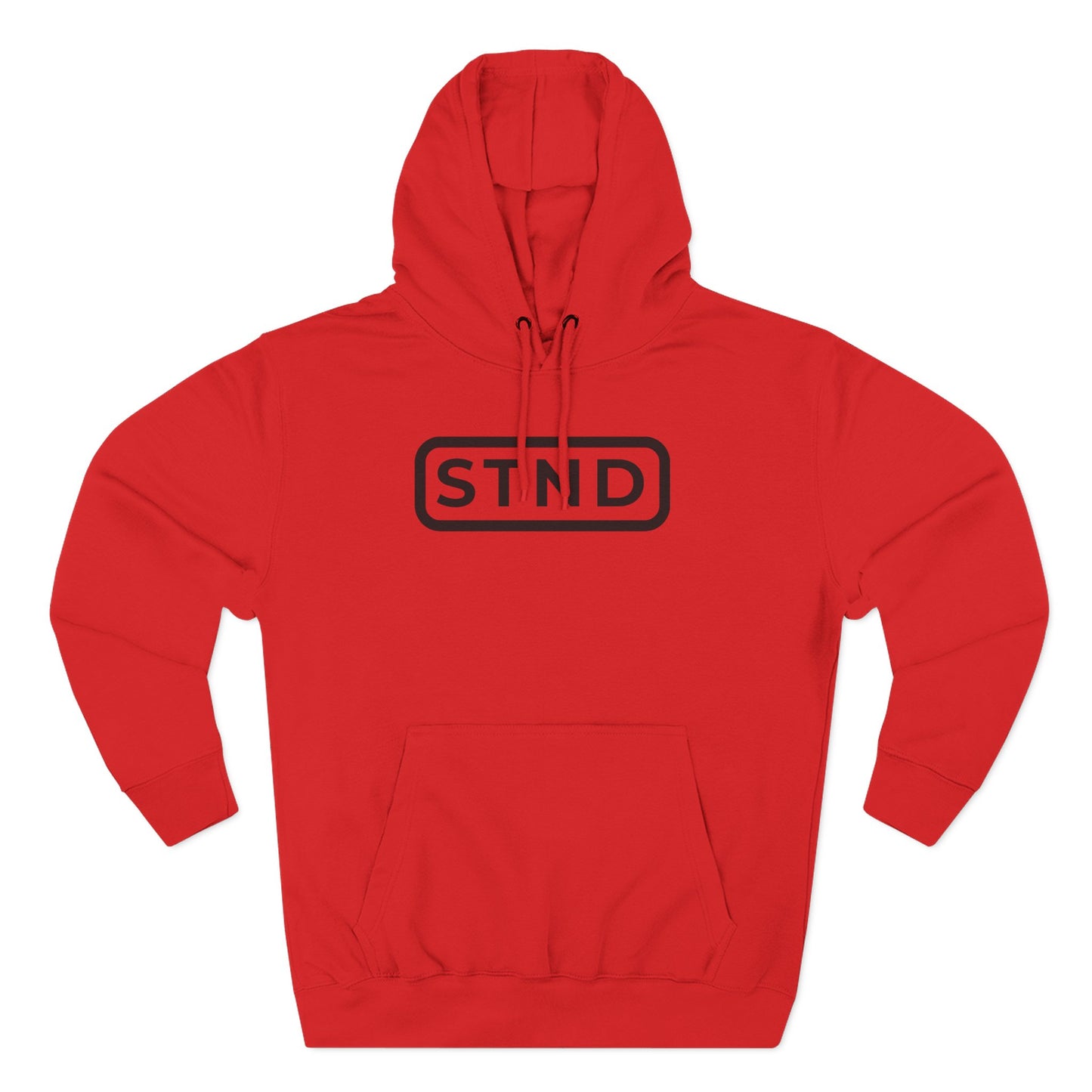 STND (Red/White) Premium Fleece Unisex Hoodie – Comfort, Style, and Strength