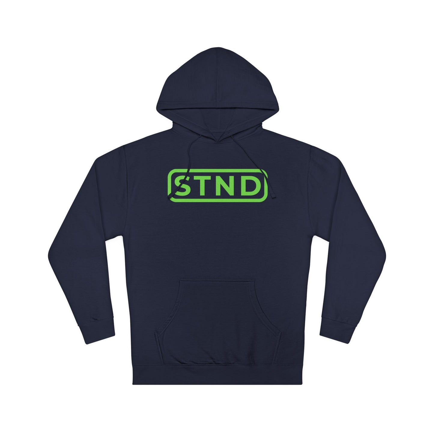 STND Essential Logo Hoodie — Midweight Fleece Pullover | Everyday Comfort, Strength Through Struggle