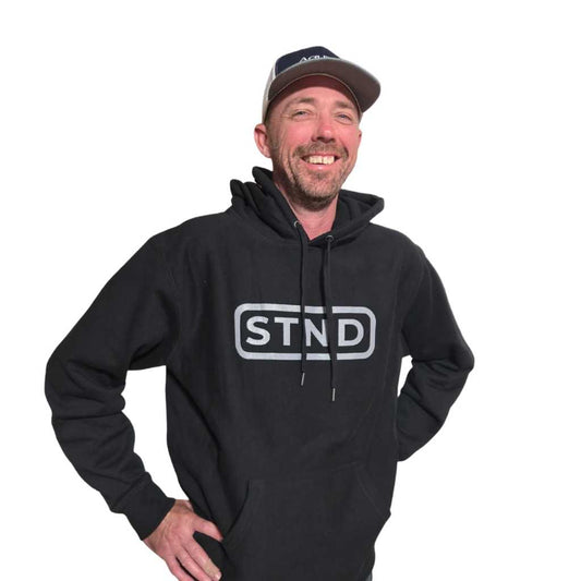 STND (BLACK) Premium 10 oz. Heavyweight Fleece Unisex Hoodie – Comfort, Style, and Strength