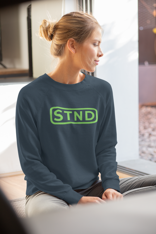 STND Premium Crewneck Sweatshirt – Minimal Logo | Strength Through Struggle